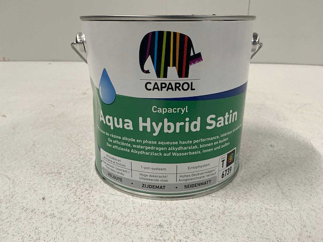 Caparol capacryl aqua hybrid satin lak 2,5l (4x) “ongebruikt” - afbeelding 1 van  1