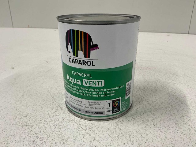 Caparol capacryl aqua venti lak 0,94l (9x) “ongebruikt” - afbeelding 1 van  1