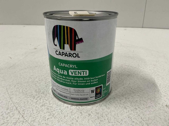 Caparol capacryl aqua venti lak 1l (10x) “ongebruikt” - afbeelding 1 van  1