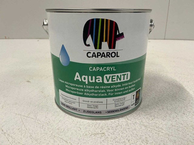 Caparol capacryl aqua venti lak 2,35l (4x) “ongebruikt” - afbeelding 1 van  1