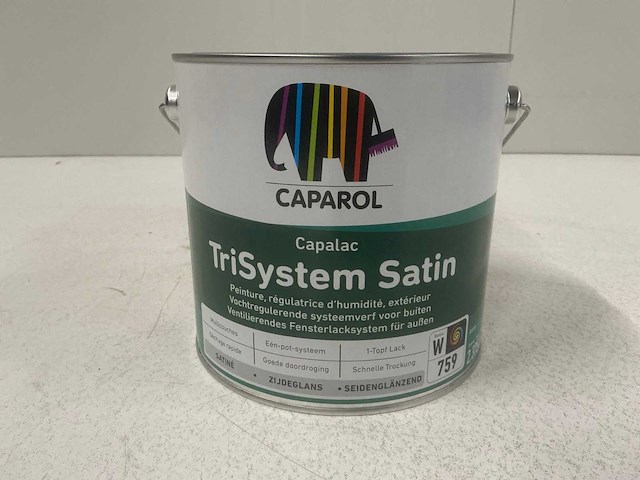 Caparol caparol trisystem satin verf 2,375l (4x)”ongebruikt - afbeelding 1 van  1
