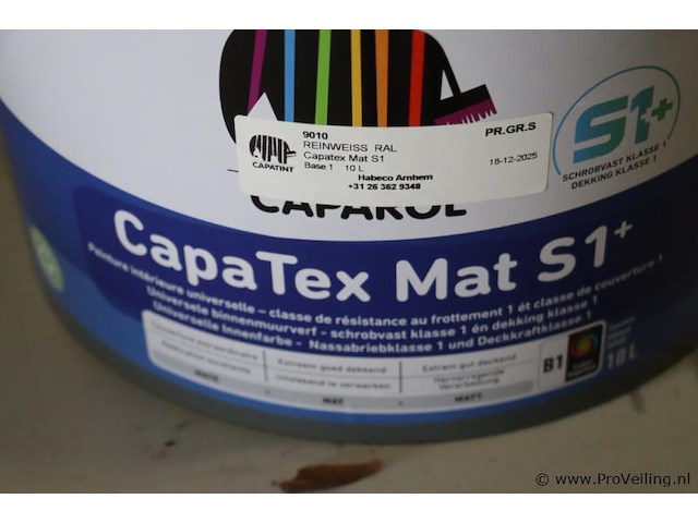 Caparol capatex binnenmuurverf mat s1+ - 10ltr - afbeelding 2 van  4