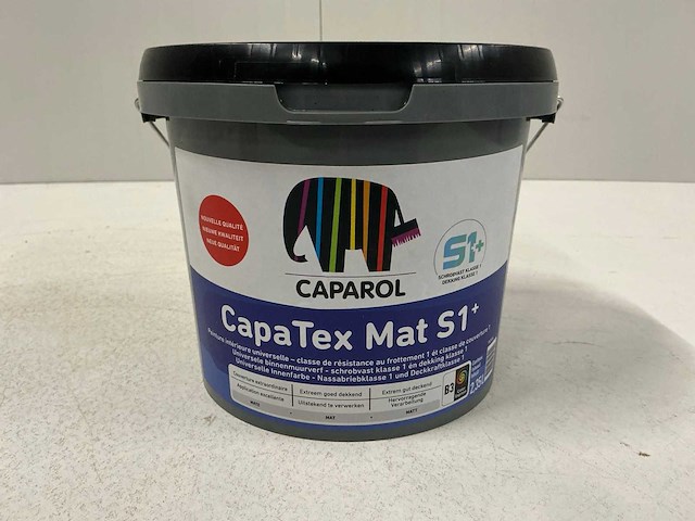 Caparol capatex mat s1+ binnenmuurverf verf 2,35l (2x) “ongebruikt” - afbeelding 1 van  1