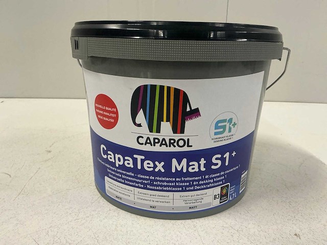 Caparol capatex mat s1+ binnenmuurverf verf 4,7l (3x)”ongebruikt” - afbeelding 1 van  1