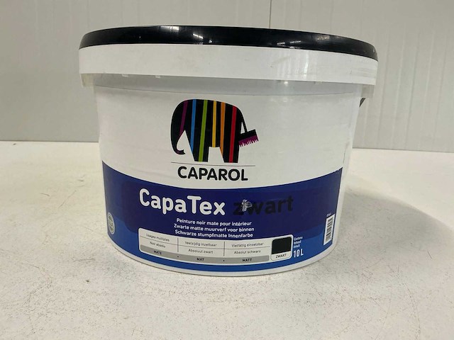 Caparol capatex zwart binnenmuurverf 10l (2x)”ongebruikt” - afbeelding 1 van  1