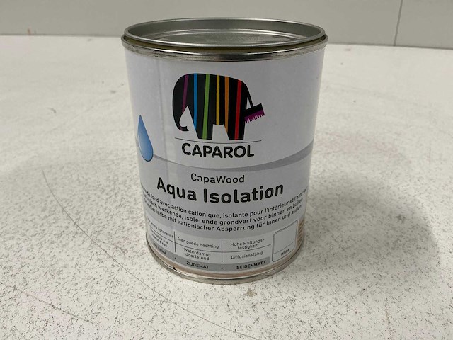 Caparol capawood aqua isolation grondverf 0,75l (11x) “ongebruikt” - afbeelding 1 van  1