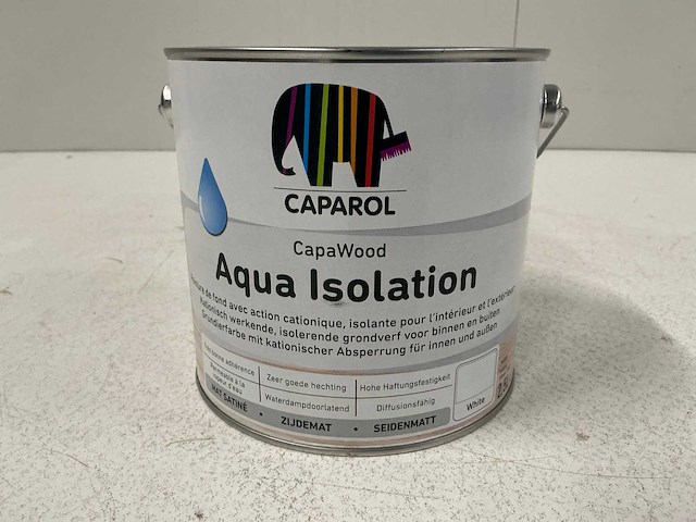 Caparol capawood aqua isolation grondverf 2,5l (4x) “ongebruikt” - afbeelding 1 van  1