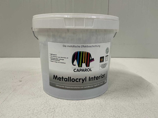 Caparol metallocryl interior binnenmuurverf 5l (2x) “ongebruikt” - afbeelding 1 van  1