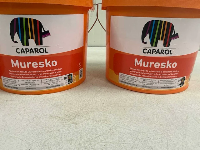 Caparol muresko buitenmuurverf 5l (3x)”ongebruikt” - afbeelding 1 van  4