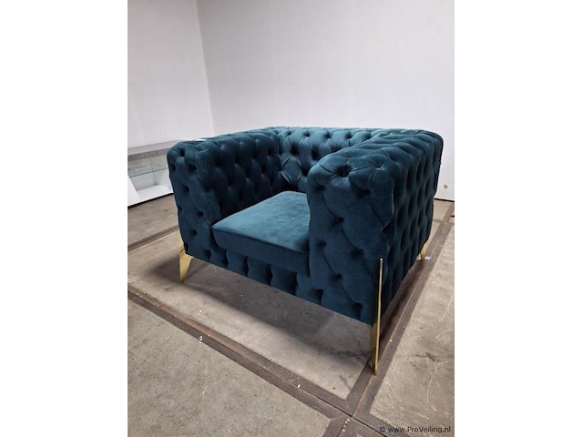 Capitonné fauteuil - ca. 100x128x84 cm - afbeelding 1 van  5
