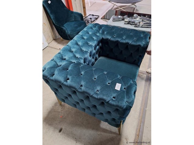 Capitonné fauteuil - ca. 100x128x84 cm - afbeelding 4 van  5