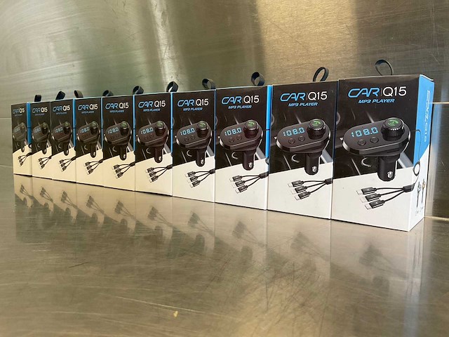 Car q15 bluetooth fm transmitter - carkit (10x) - afbeelding 1 van  6
