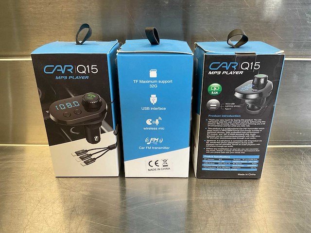 Car q15 bluetooth fm transmitter - carkit (10x) - afbeelding 2 van  6