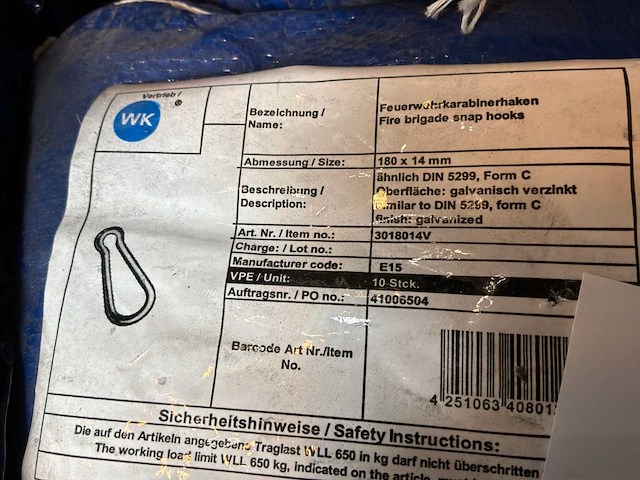 Carabijnhaak (7x) - afbeelding 2 van  2