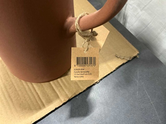 Carafe terracotta 17.5x12x21cm mixed (12x) - afbeelding 3 van  5