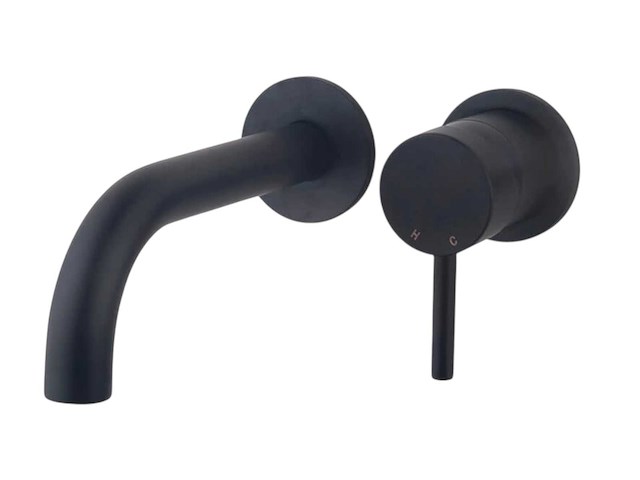 Caral eenhendel wastafel afbouwdeel mat zwart - afbeelding 1 van  4