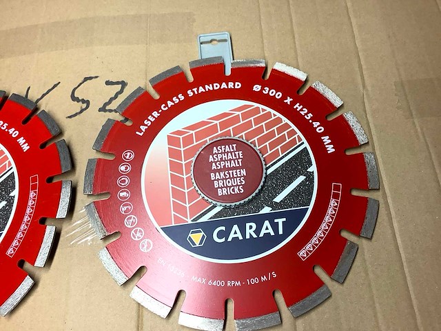 Carat baksteen/beton 300x25,4 zaagblad (2x) - afbeelding 2 van  3
