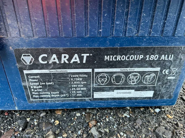 Carat microcoup 180 alu tegelzaagmachine - afbeelding 9 van  9