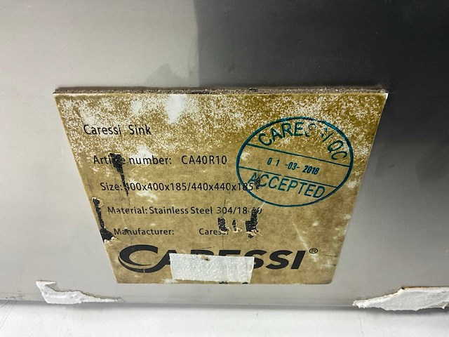 Caressi - rvs spoelbak - 44x44x18,4 cm - afbeelding 4 van  4