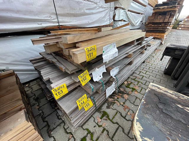 Caribisch eiken regels geschaafd 1500x65x45mm (18x) - afbeelding 2 van  3