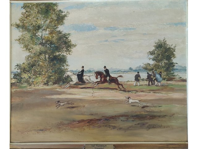 Carl (karl) pluckebaum (1880-1952) - 'der rhein bei mönchnsert' - afbeelding 2 van  8