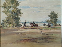 Carl (karl) pluckebaum (1880-1952) - 'der rhein bei mönchnsert' - afbeelding 2 van  8