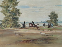 Carl (karl) pluckebaum (1880-1952) - 'der rhein bei mönchnsert' - afbeelding 3 van  8