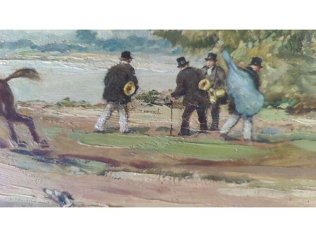 Carl (karl) pluckebaum (1880-1952) - 'der rhein bei mönchnsert' - afbeelding 4 van  8