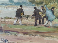 Carl (karl) pluckebaum (1880-1952) - 'der rhein bei mönchnsert' - afbeelding 4 van  8