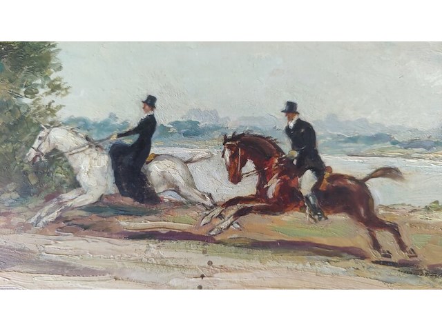 Carl (karl) pluckebaum (1880-1952) - 'der rhein bei mönchnsert' - afbeelding 5 van  8