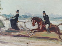 Carl (karl) pluckebaum (1880-1952) - 'der rhein bei mönchnsert' - afbeelding 5 van  8