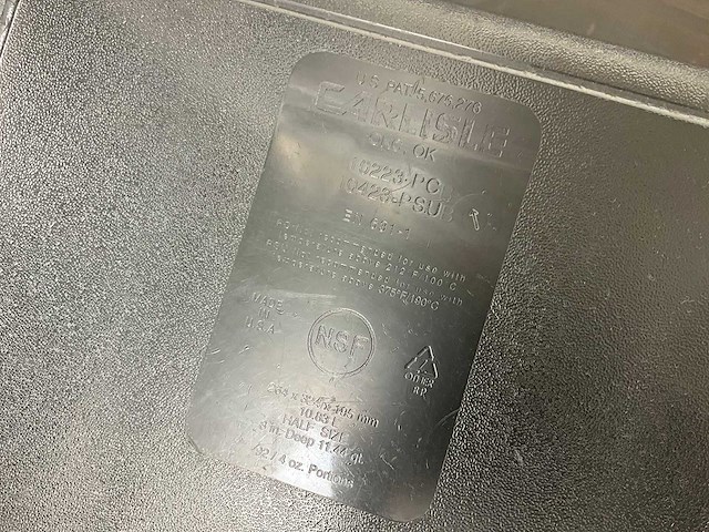 Carlisle - gn 1/2-200 - kunststof gastronormbak (16x) - afbeelding 3 van  4