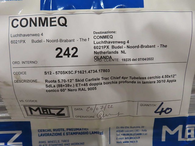 Carlisle - trac chief - industrieband 5.70-12 (40x) - afbeelding 2 van  3