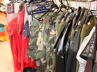 Carnavalskleding aan zevendelige wandstelling, ruim 240 kledingstukken w.o. brillen, bretels, tasjes, panty... - afbeelding 10 van  18