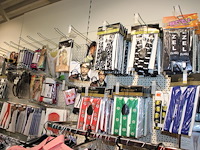 Carnavalskleding aan zevendelige wandstelling, ruim 240 kledingstukken w.o. brillen, bretels, tasjes, panty... - afbeelding 13 van  18