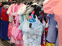 Carnavalskleding aan zevendelige wandstelling, ruim 240 kledingstukken w.o. brillen, bretels, tasjes, panty... - afbeelding 15 van  18