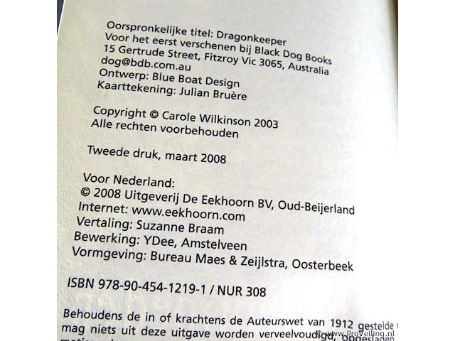 Carole wilkinson. drakenhoeder - afbeelding 3 van  5