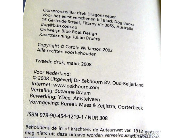 Carole wilkinson. drakenhoeder - afbeelding 3 van  5