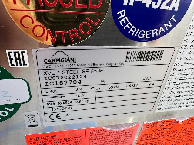 Carpigiani - xvl1 - ijsmachine - afbeelding 10 van  12
