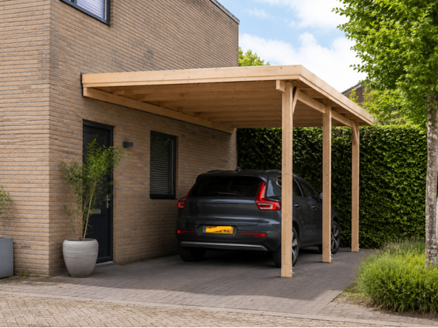 Carport 500 x 300 x 270 cm, wand - afbeelding 1 van  3