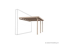 Carport 750x300x270cm - wand - afbeelding 2 van  3