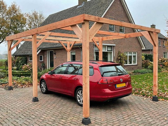 Carport constructie douglas - 1200x310x300 cm - afbeelding 1 van  5