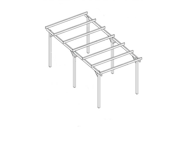 Carport voor 3 auto's 5x9x2,6m - afbeelding 4 van  4