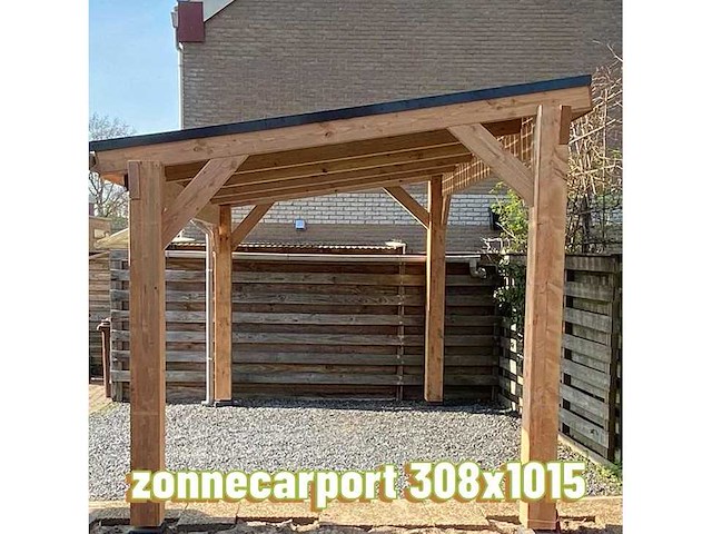 Carport voor zonnepanelen 308x 1015 cm - afbeelding 1 van  2