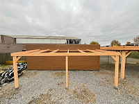 Carportframe muuraanbouw - 800x300x215 cm - afbeelding 1 van  3