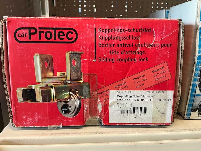 Carprotec aanhanger koppelings-schuifslot (3x) - afbeelding 2 van  2