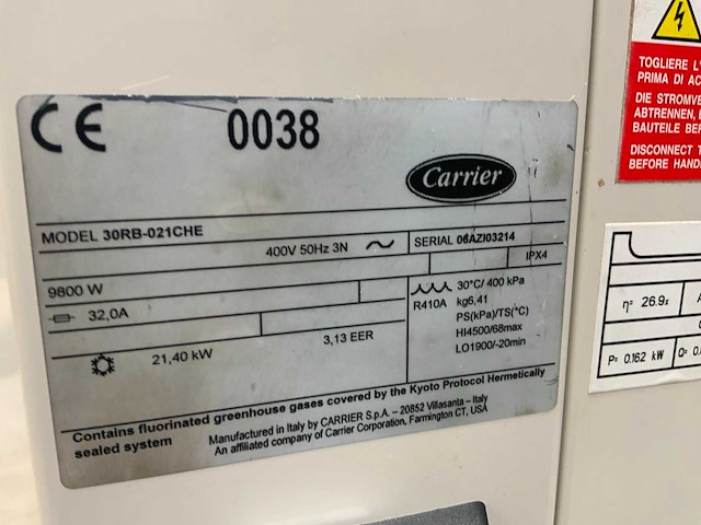 Carrier 30rb-021che chiller - afbeelding 8 van  9