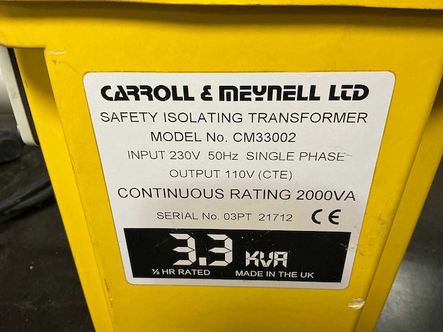 Carrol & meynell ltd cm33002 transformator - afbeelding 4 van  4