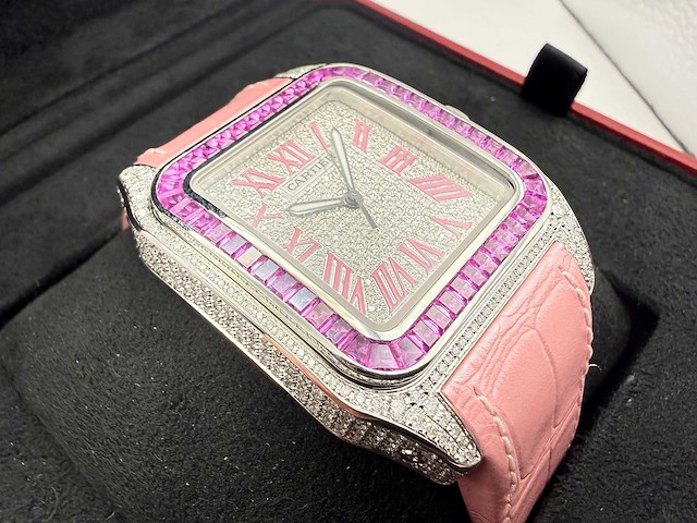 Cartie santos 100 xl | pink | diamonds | unworn - afbeelding 13 van  13