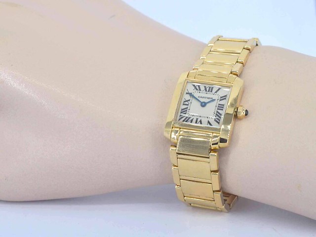 Cartier - tank francaise goud - afbeelding 6 van  13